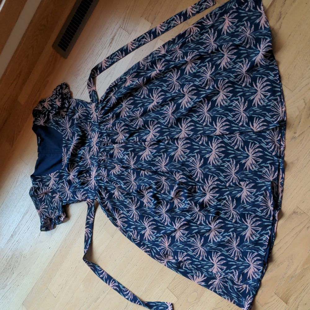 Madewell blue swingy floral dress
